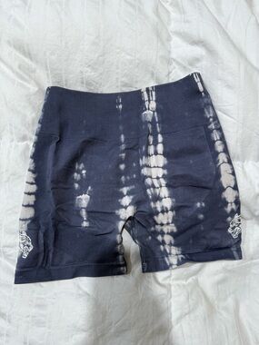Darc Sport Navy and White Tie-Dye Athletic Shorts